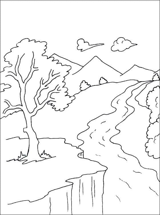 Dibujo gratuito Montaña #201846 de la coleccion Naturaleza y Estaciones para imprimir