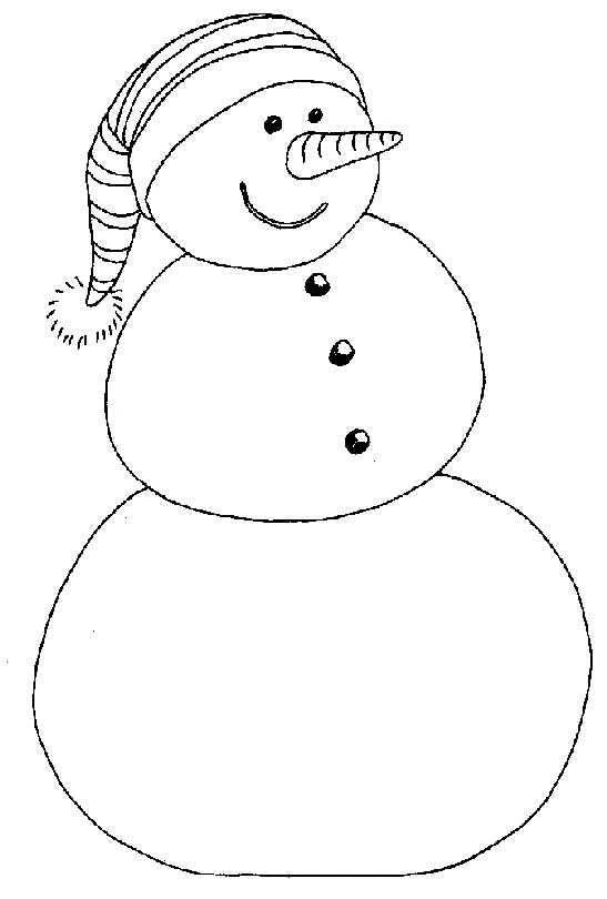 Dibujo gratuito Muñeco de Nieve #89254 de la coleccion Naturaleza y Estaciones para imprimir