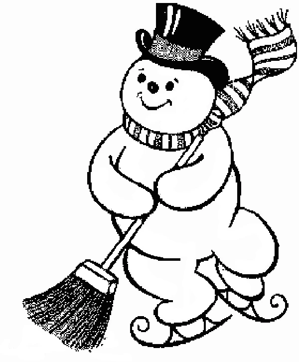 Dibujo gratuito Muñeco de Nieve #89257 de la coleccion Naturaleza y Estaciones para imprimir