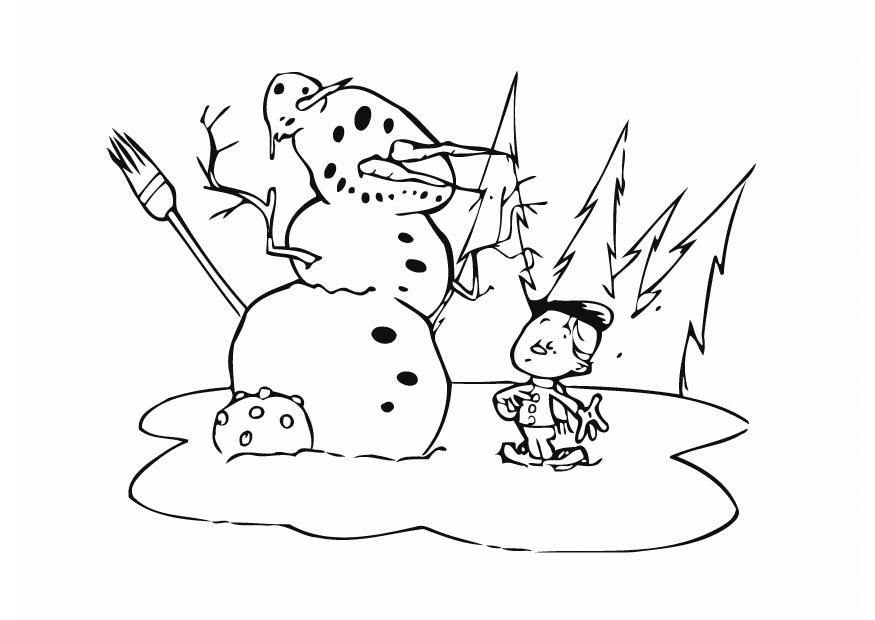 Dibujo gratuito Muñeco de Nieve #89292 de la coleccion Naturaleza y Estaciones para imprimir