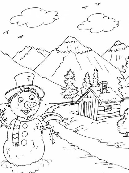 Dibujo gratuito Muñeco de Nieve #89471 de la coleccion Naturaleza y Estaciones para imprimir Dibujo gratuito Muñeco de Nieve #89471 de la coleccion Naturaleza y Estaciones para imprimir