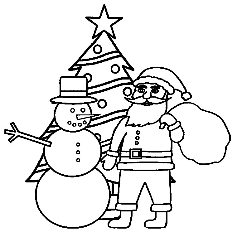 Dibujo gratuito Muñeco de Nieve #89478 de la coleccion Naturaleza y Estaciones para imprimir