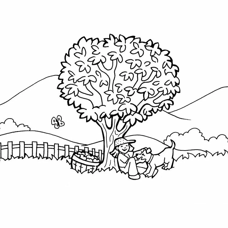 Dibujo gratuito Paisaje #165779 de la coleccion Naturaleza y Estaciones para imprimir