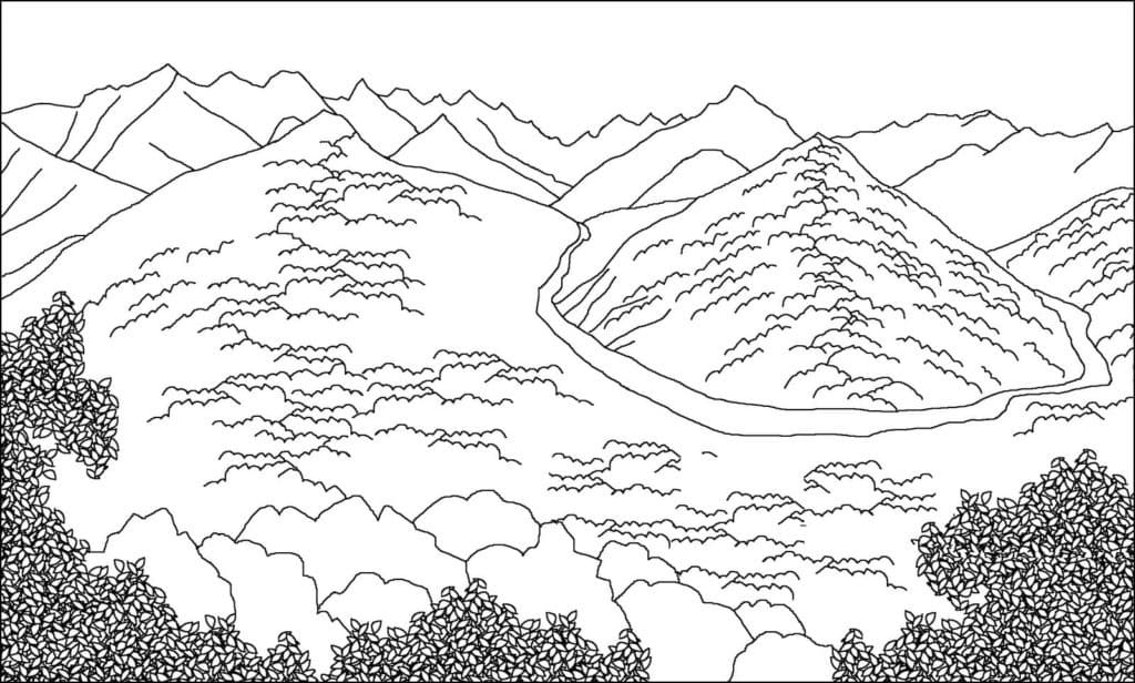 Dibujo gratuito Paisaje #193990 de la coleccion Naturaleza y Estaciones para imprimir