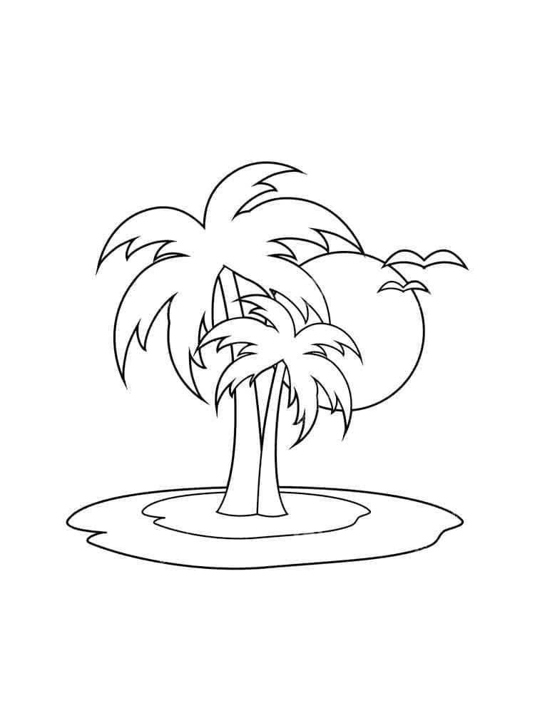 Dibujo gratuito Palmera #200694 de la coleccion Naturaleza y Estaciones para imprimir