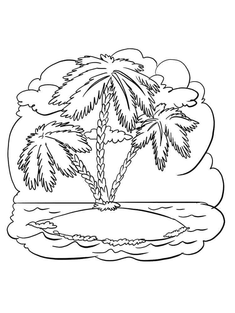 Dibujo gratuito Palmera #200723 de la coleccion Naturaleza y Estaciones para imprimir