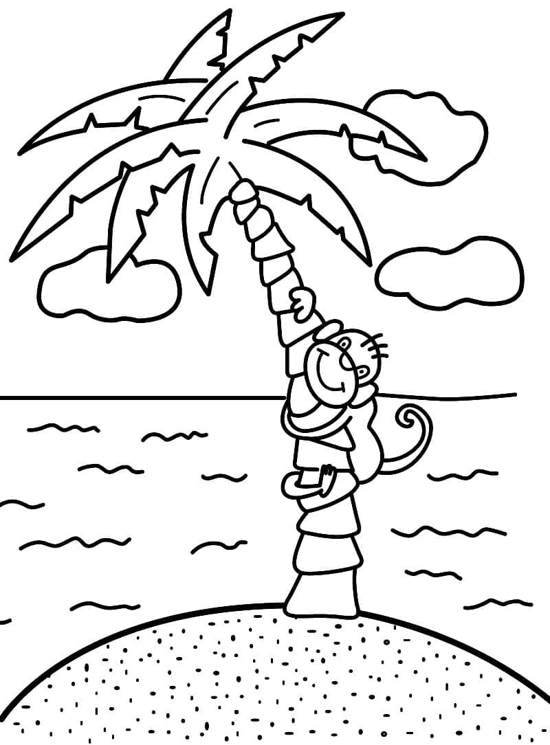 Dibujo gratuito Palmera #200726 de la coleccion Naturaleza y Estaciones para imprimir