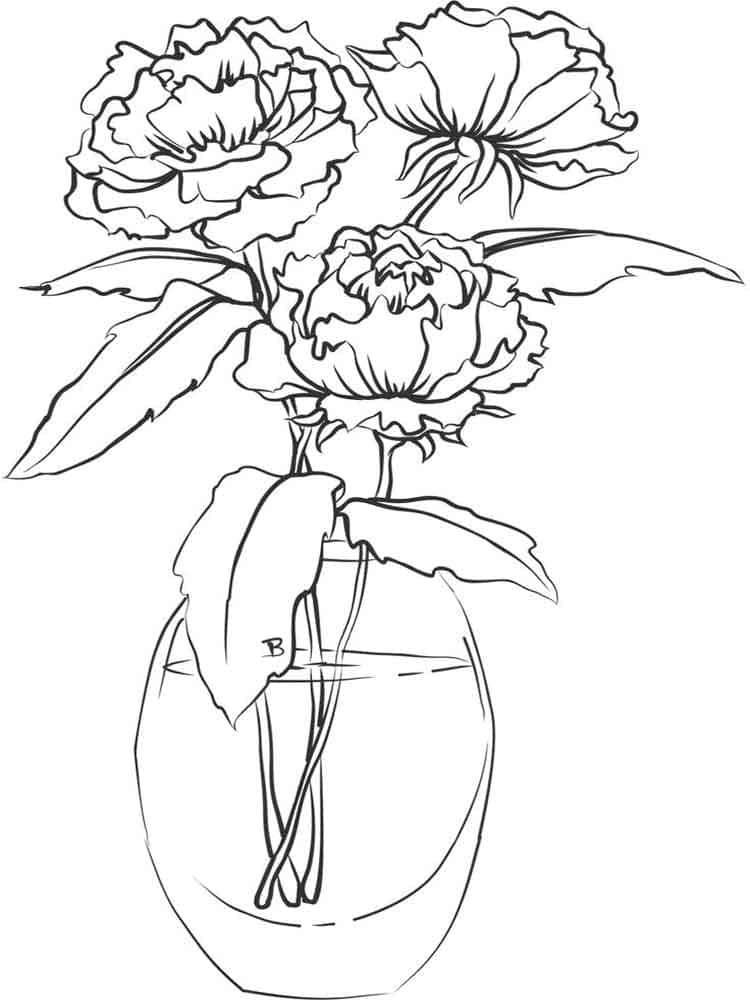 Dibujo gratuito Peonía #176429 de la coleccion Naturaleza y Estaciones para imprimir