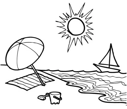 Dibujo gratuito Playa #158973 de la coleccion Naturaleza y Estaciones para imprimir