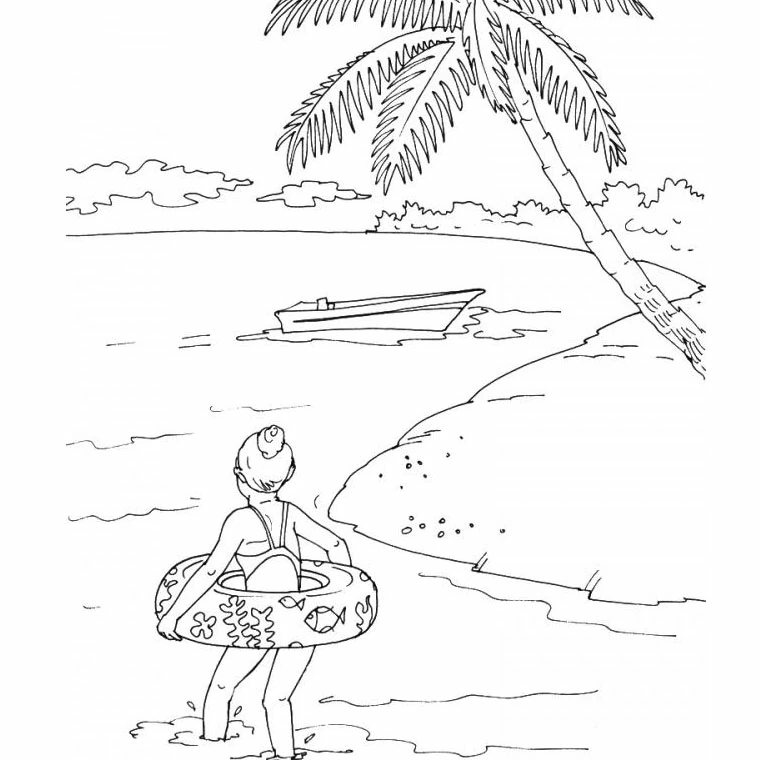 Dibujo gratuito Playa #158979 de la coleccion Naturaleza y Estaciones para imprimir