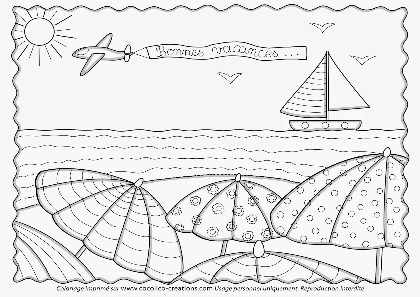 Dibujo gratuito Playa #158992 de la coleccion Naturaleza y Estaciones para imprimir