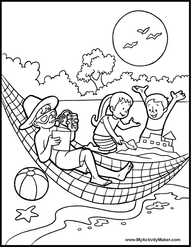 Dibujo gratuito Playa #159143 de la coleccion Naturaleza y Estaciones para imprimir