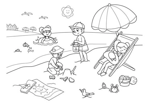 Dibujo gratuito Playa #159200 de la coleccion Naturaleza y Estaciones para imprimir
