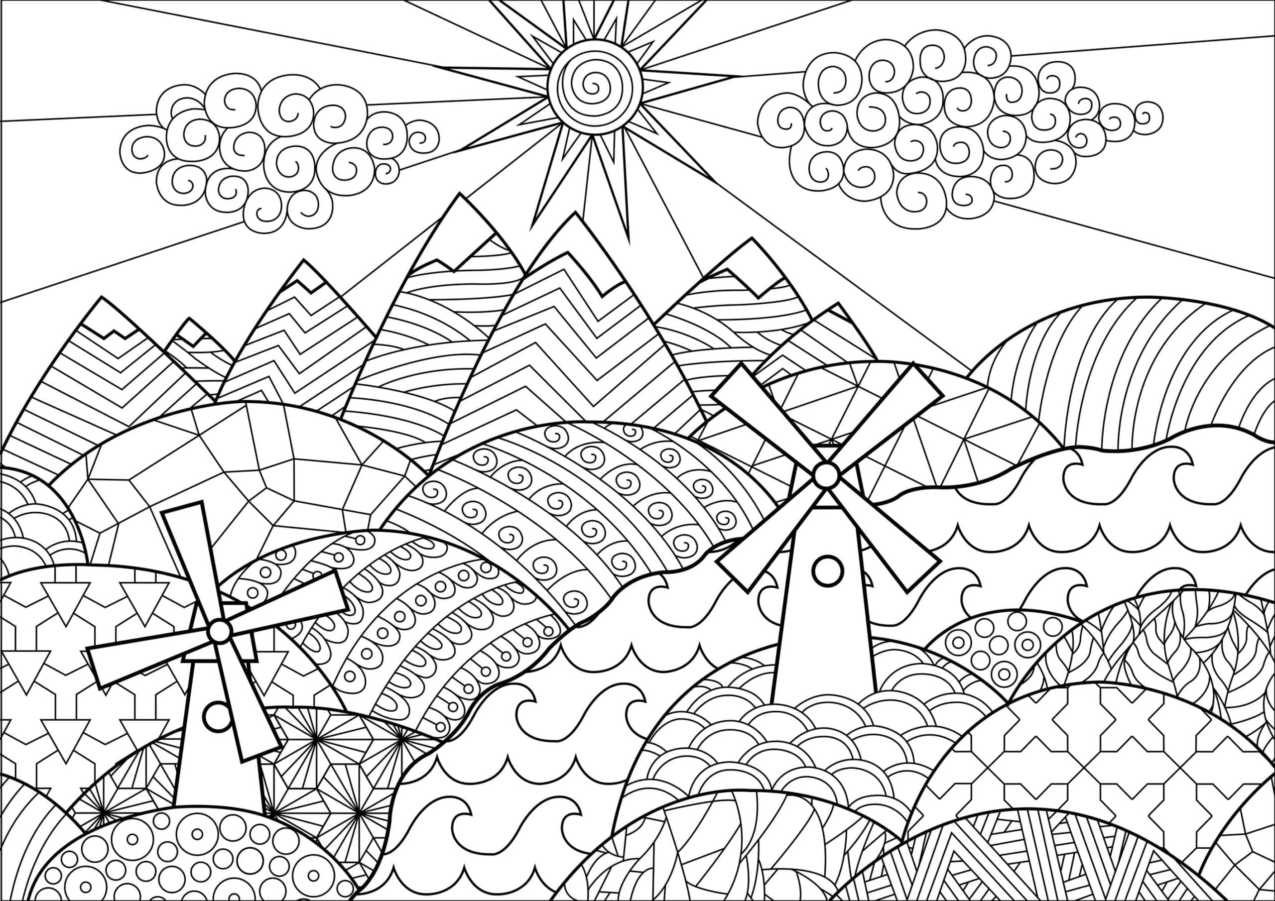 Dibujo gratuito Puesta de Sol #216004 de la coleccion Naturaleza y Estaciones para imprimir