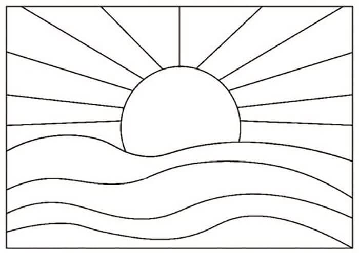 Dibujo gratuito Puesta de Sol #216020 de la coleccion Naturaleza y Estaciones para imprimir