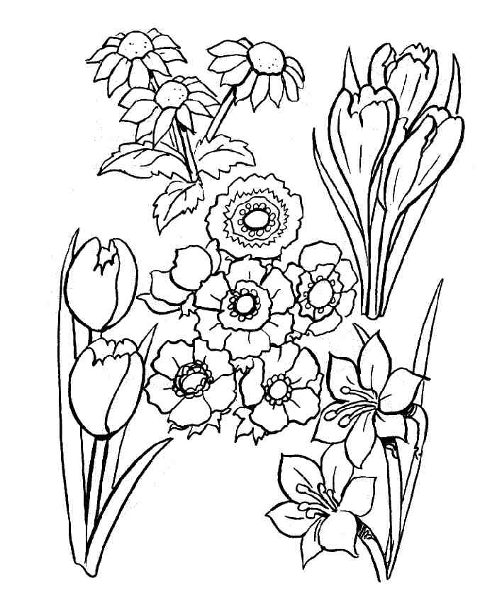 Dibujo gratuito Ramo de Flores #160855 de la coleccion Naturaleza y Estaciones para imprimir