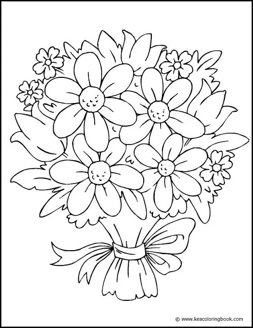 Dibujo gratuito Ramo de Flores #160869 de la coleccion Naturaleza y Estaciones para imprimir