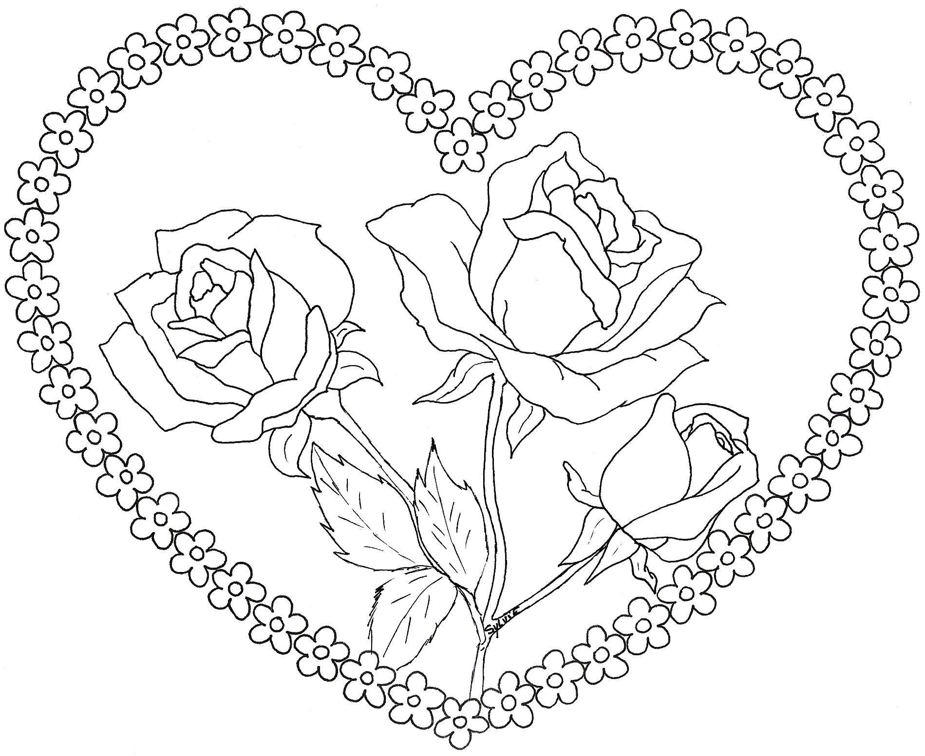 Dibujo gratuito Rosas #161883 de la coleccion Naturaleza y Estaciones para imprimir