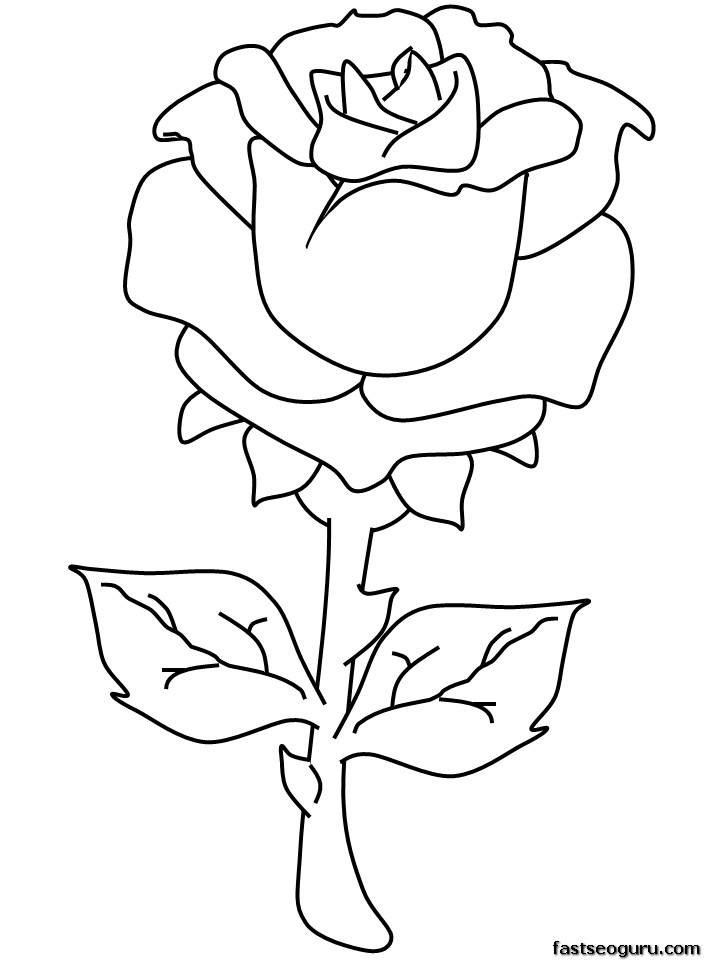 Dibujo para colorear: Rosas (Naturaleza y Estaciones) #161897 - Dibujos para Colorear e Imprimir Gratis