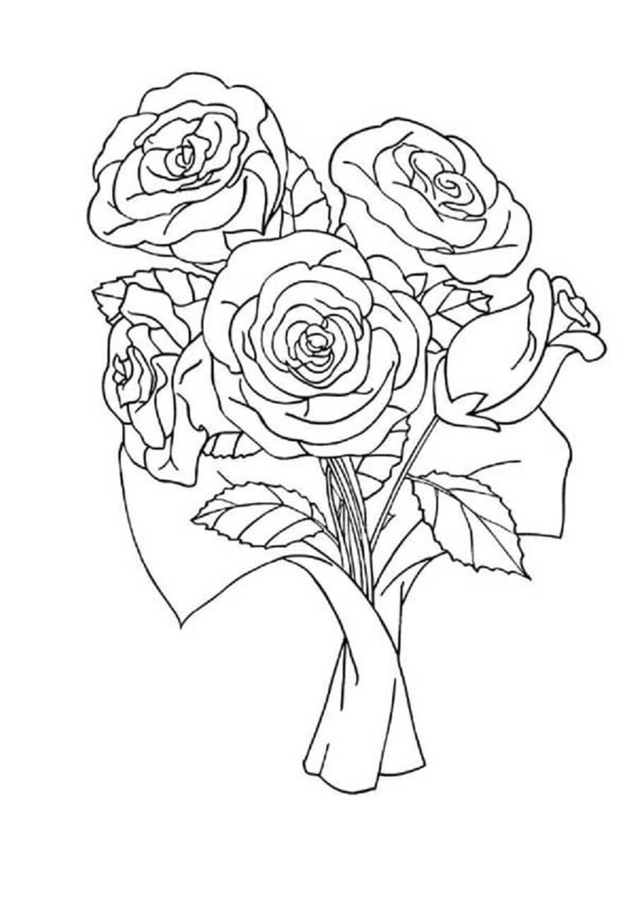 Dibujo gratuito Rosas #176448 de la coleccion Naturaleza y Estaciones para imprimir