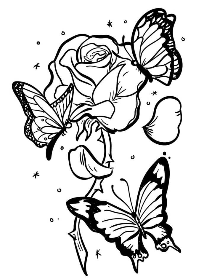 Dibujo gratuito Rosas #176486 de la coleccion Naturaleza y Estaciones para imprimir