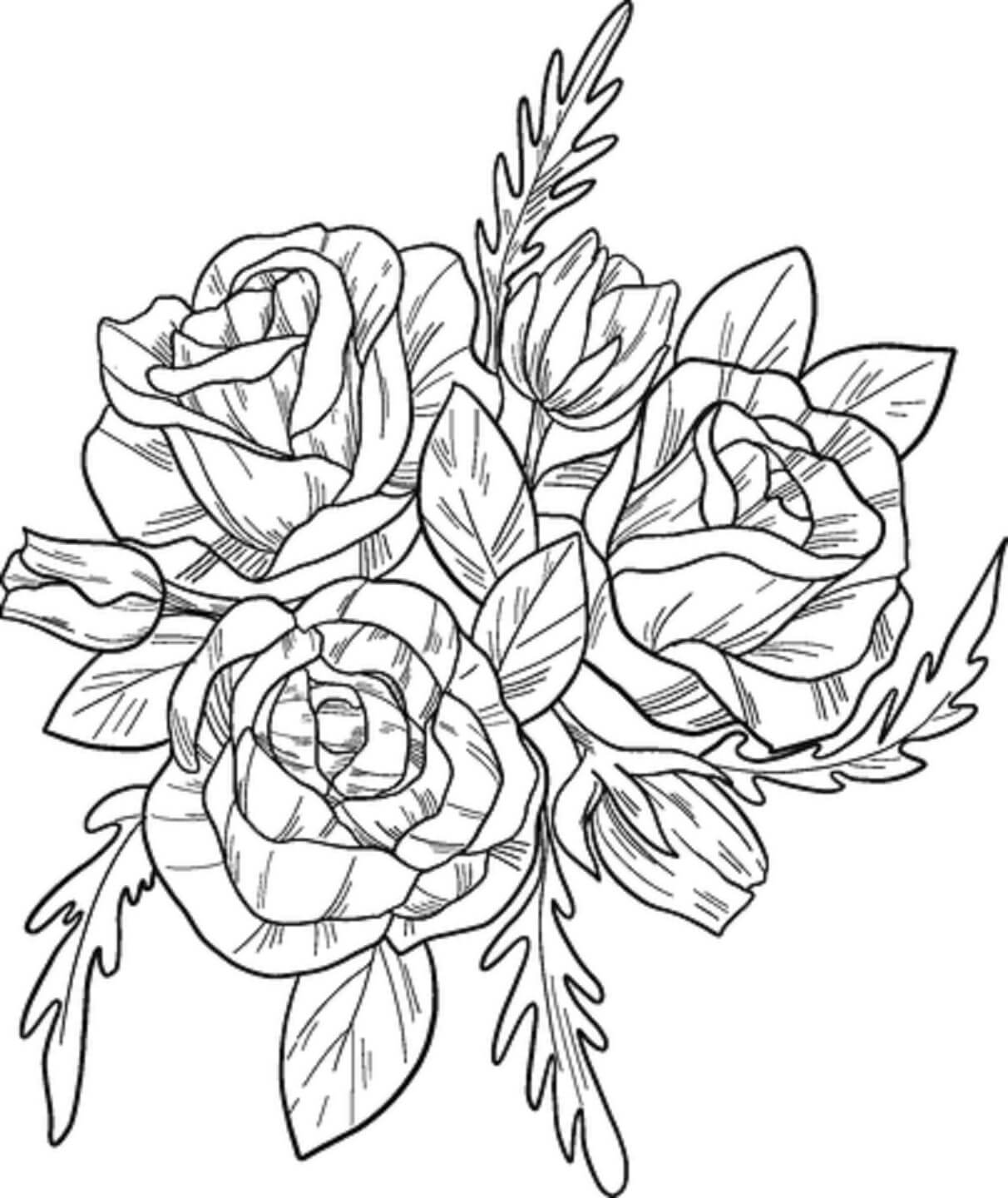 Dibujo gratuito Rosas #176492 de la coleccion Naturaleza y Estaciones para imprimir
