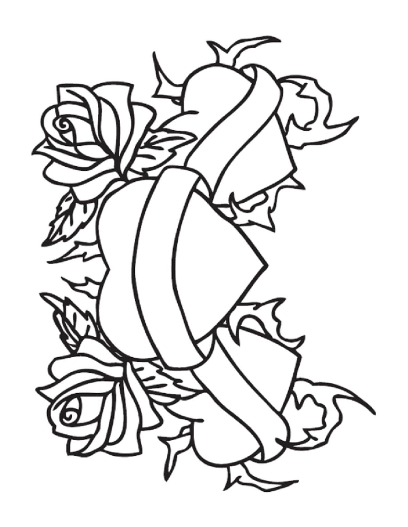 Dibujo gratuito Rosas #176494 de la coleccion Naturaleza y Estaciones para imprimir