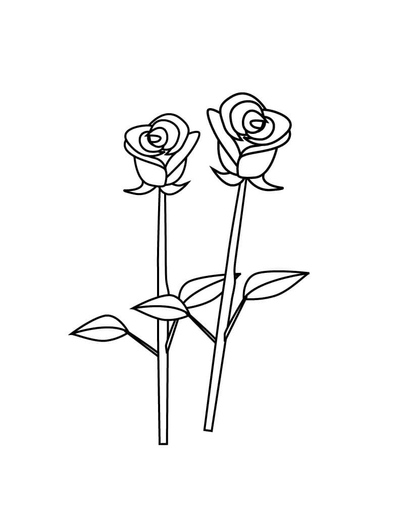 Dibujo gratuito Rosas #176496 de la coleccion Naturaleza y Estaciones para imprimir