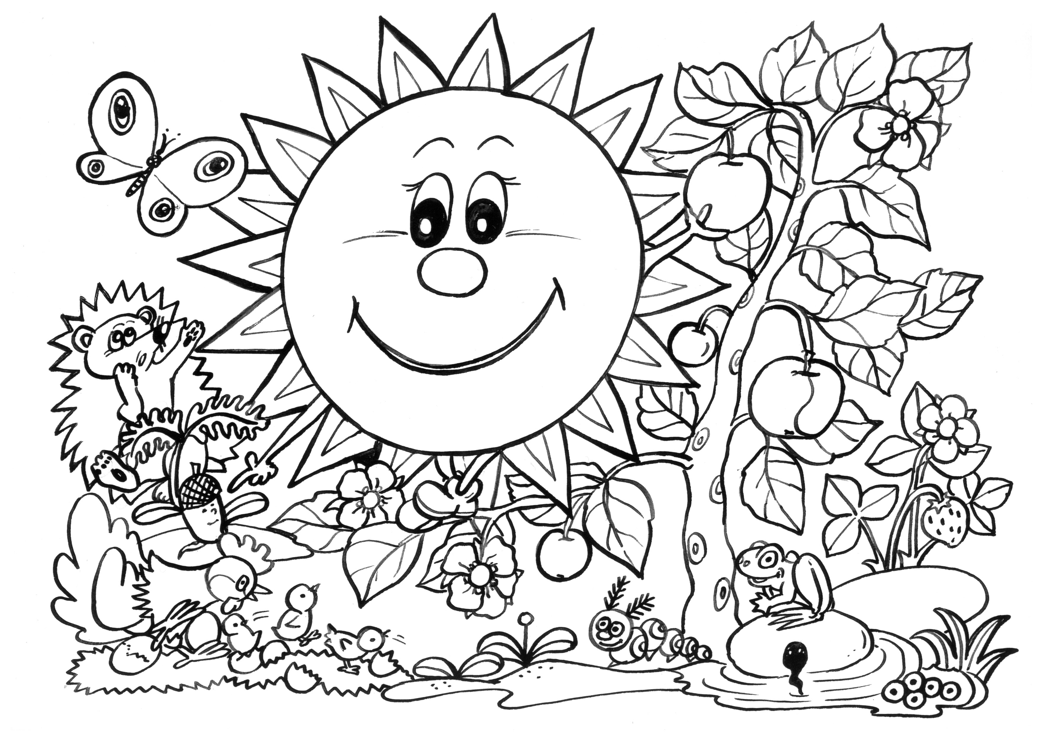 Dibujo para colorear: Sol (Naturaleza y Estaciones) #158179 - Dibujos para Colorear e Imprimir Gratis