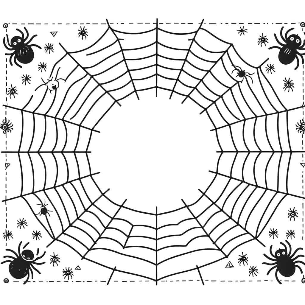 Dibujo para colorear: Telaraña (Naturaleza y Estaciones) #204203 - Dibujos para Colorear e Imprimir Gratis