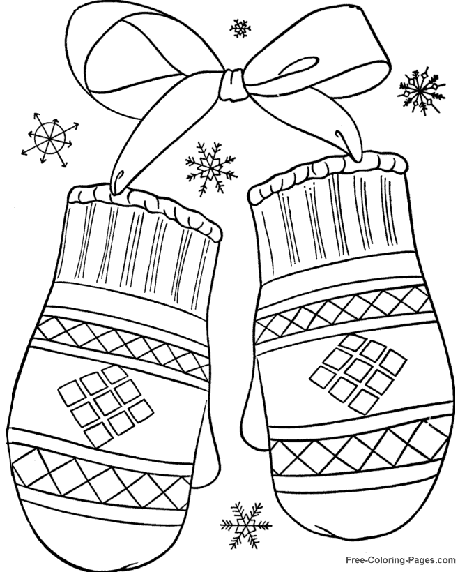 Dibujo para colorear: Temporada de Invierno (Naturaleza y Estaciones) #164404 - Dibujos para Colorear e Imprimir Gratis