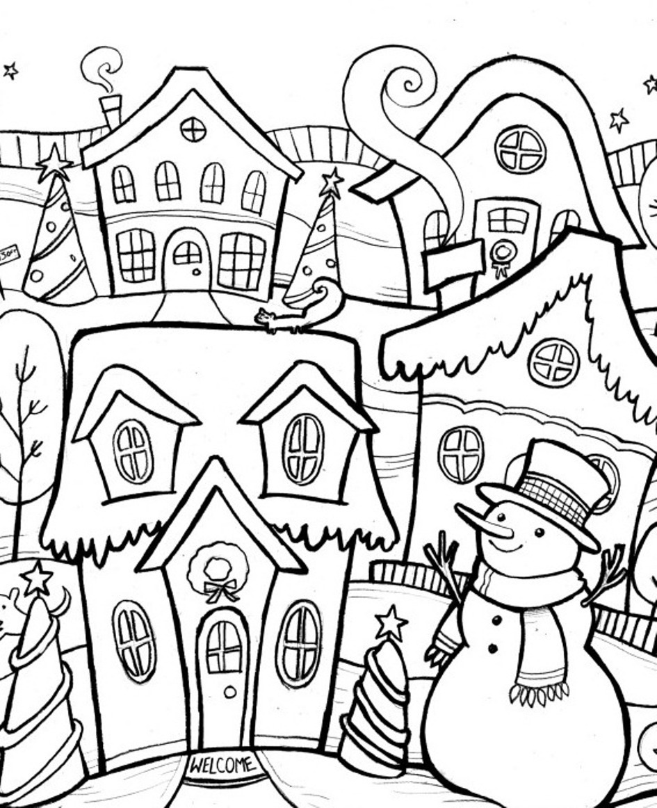 Dibujo para colorear: Temporada de Invierno (Naturaleza y Estaciones) #164434 - Dibujos para Colorear e Imprimir Gratis
