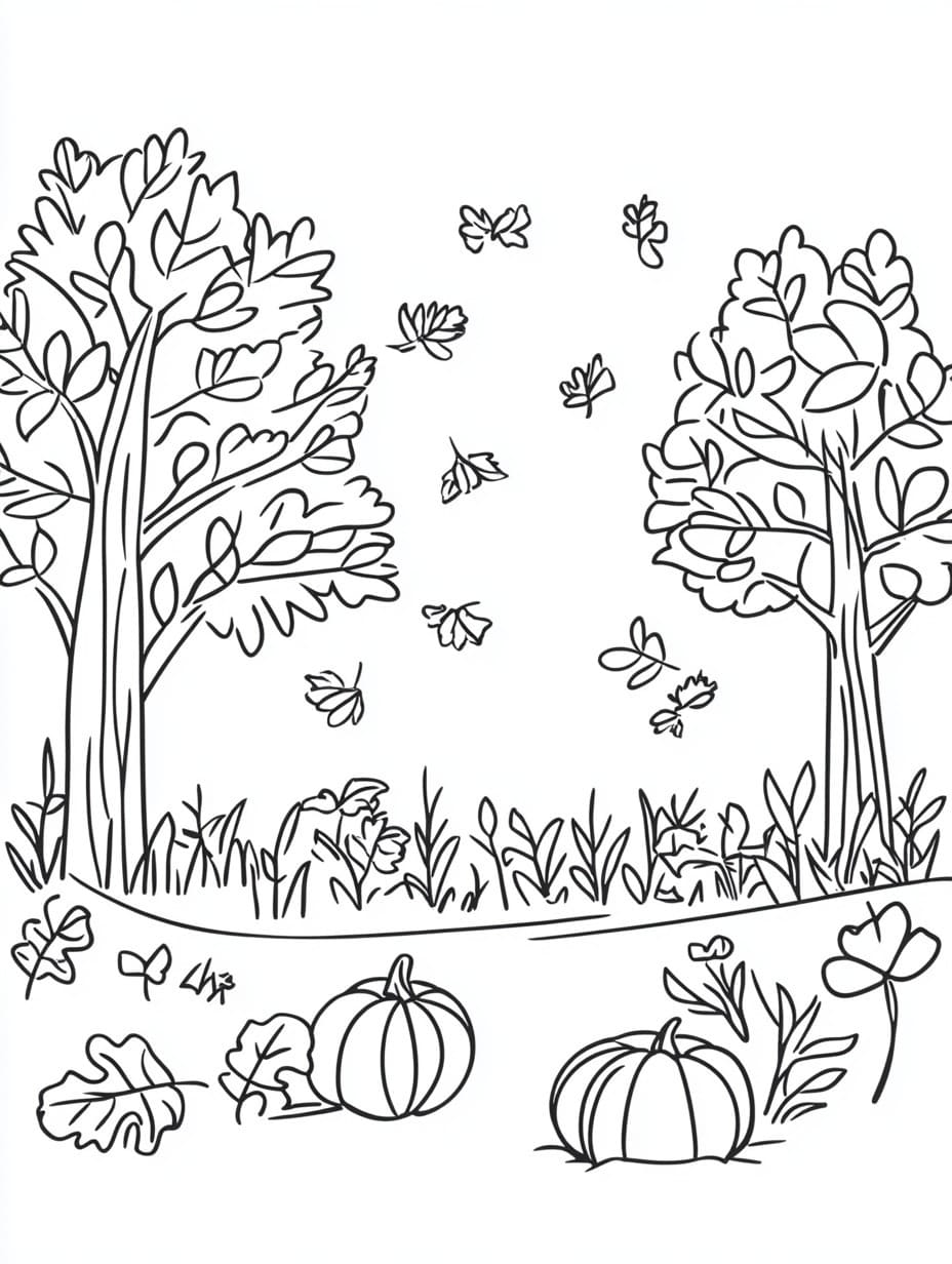 Dibujo gratuito Temporada de Otoño #218739 de la coleccion Naturaleza y Estaciones para imprimir