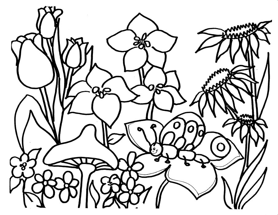 Dibujo para colorear: Temporada de Primavera (Naturaleza y Estaciones) #164761 - Dibujos para Colorear e Imprimir Gratis