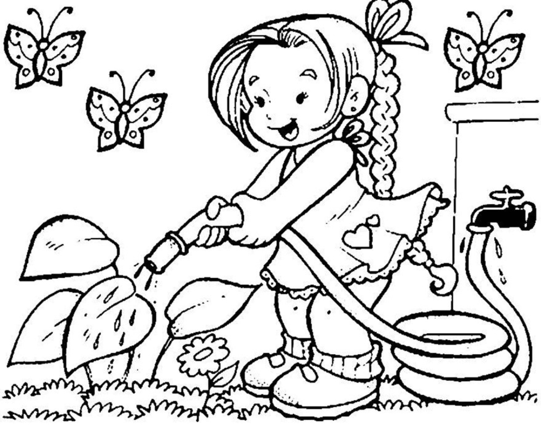 Dibujo para colorear: Temporada de Primavera (Naturaleza y Estaciones) #164765 - Dibujos para Colorear e Imprimir Gratis