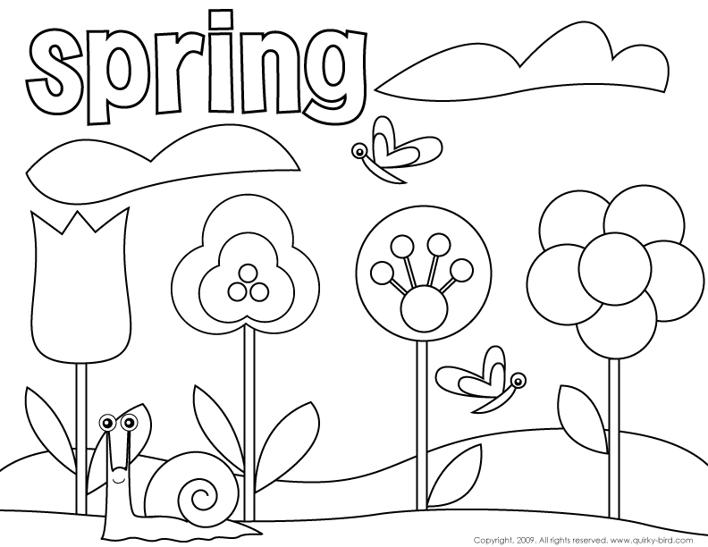 Dibujo para colorear: Temporada de Primavera (Naturaleza y Estaciones) #164790 - Dibujos para Colorear e Imprimir Gratis