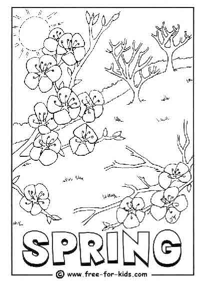 Dibujo para colorear: Temporada de Primavera (Naturaleza y Estaciones) #164859 - Dibujos para Colorear e Imprimir Gratis