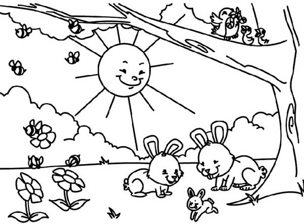 Dibujo gratuito Temporada de Primavera #165080 de la coleccion Naturaleza y Estaciones para imprimir