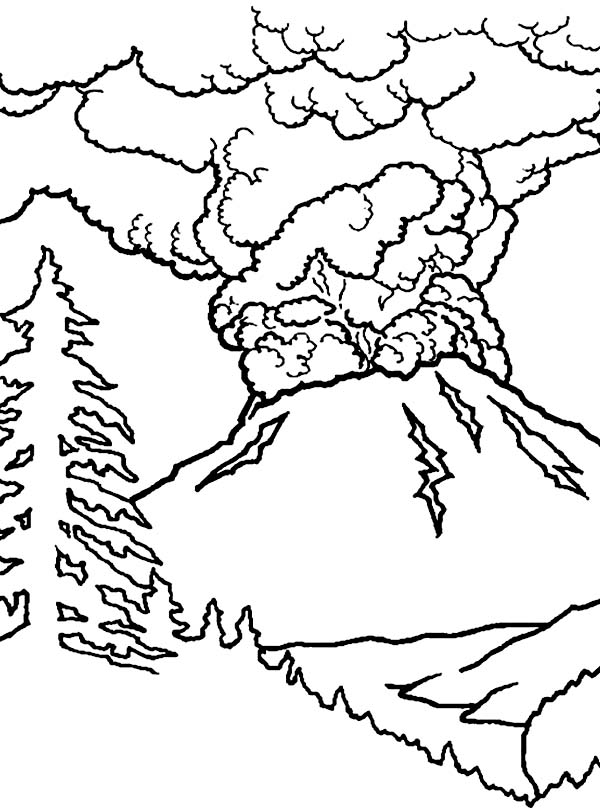 Dibujo gratuito Volcán #166641 de la coleccion Naturaleza y Estaciones para imprimir Dibujo gratuito Volcán #166641 de la coleccion Naturaleza y Estaciones para imprimir