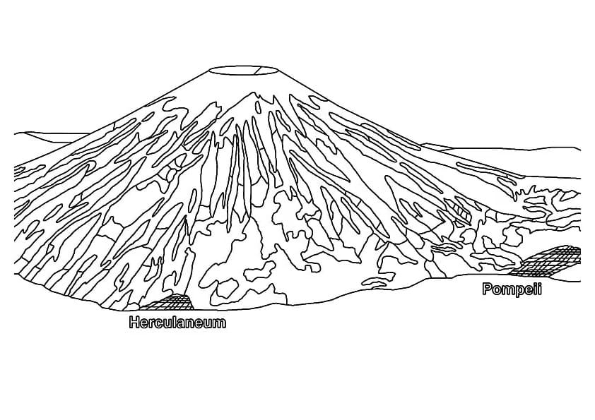 Dibujo gratuito Volcán #178060 de la coleccion Naturaleza y Estaciones para imprimir