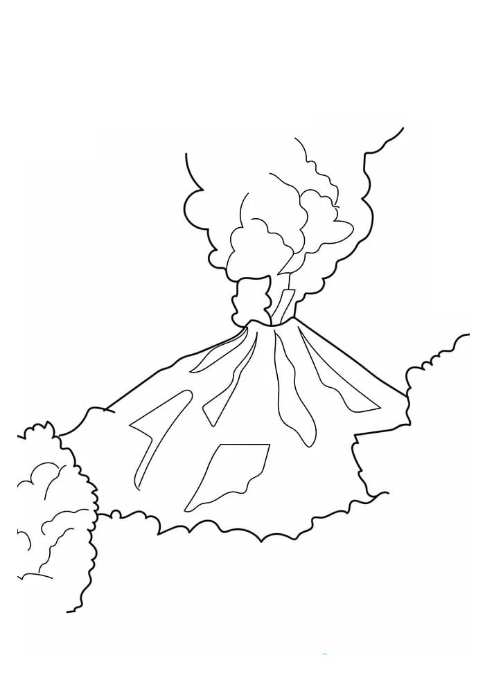 Dibujo gratuito Volcán #178066 de la coleccion Naturaleza y Estaciones para imprimir