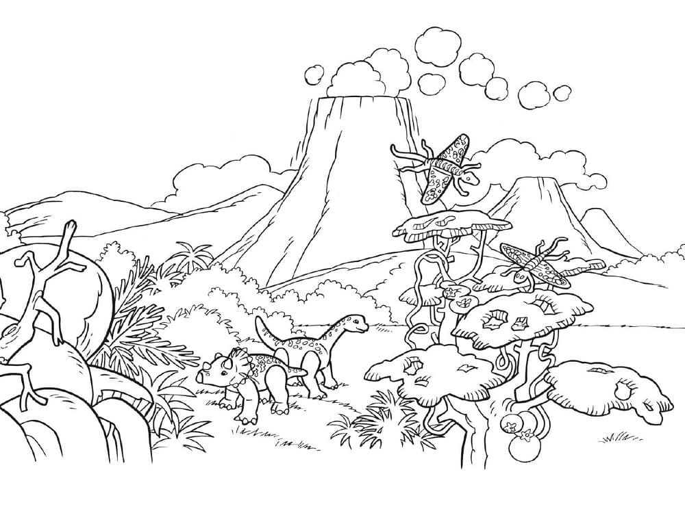Dibujo gratuito Volcán #178067 de la coleccion Naturaleza y Estaciones para imprimir