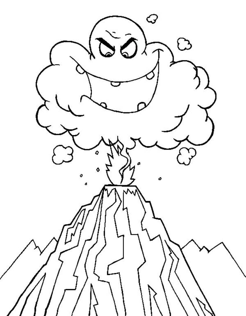Dibujo gratuito Volcán #178069 de la coleccion Naturaleza y Estaciones para imprimir