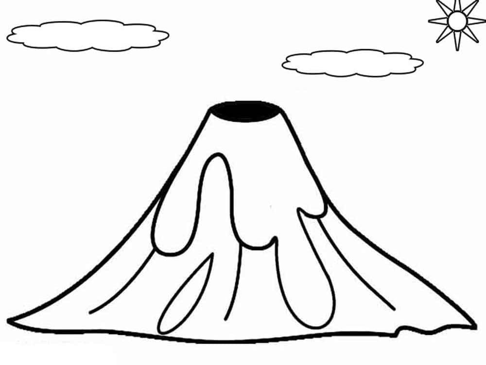 Dibujo gratuito Volcán #178075 de la coleccion Naturaleza y Estaciones para imprimir