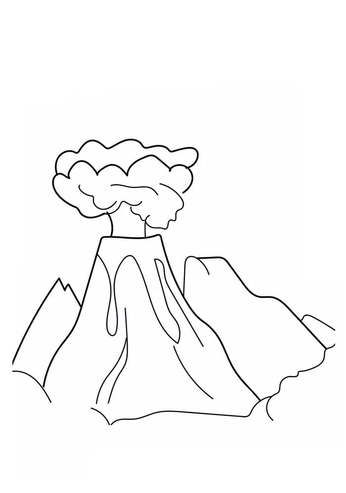 Dibujo gratuito Volcán #178078 de la coleccion Naturaleza y Estaciones para imprimir