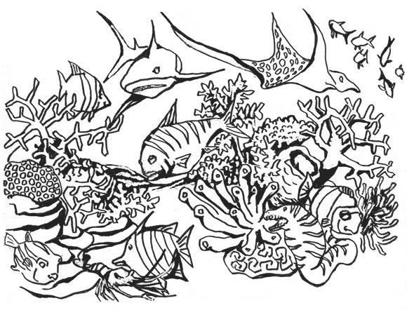 Dibujo para colorear: Coral (Naturaleza) #162926 - Dibujos para Colorear e Imprimir Gratis