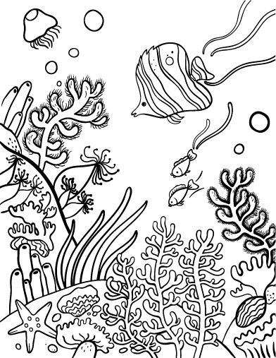 Dibujo para colorear: Coral (Naturaleza) #162940 - Dibujos para Colorear e Imprimir Gratis