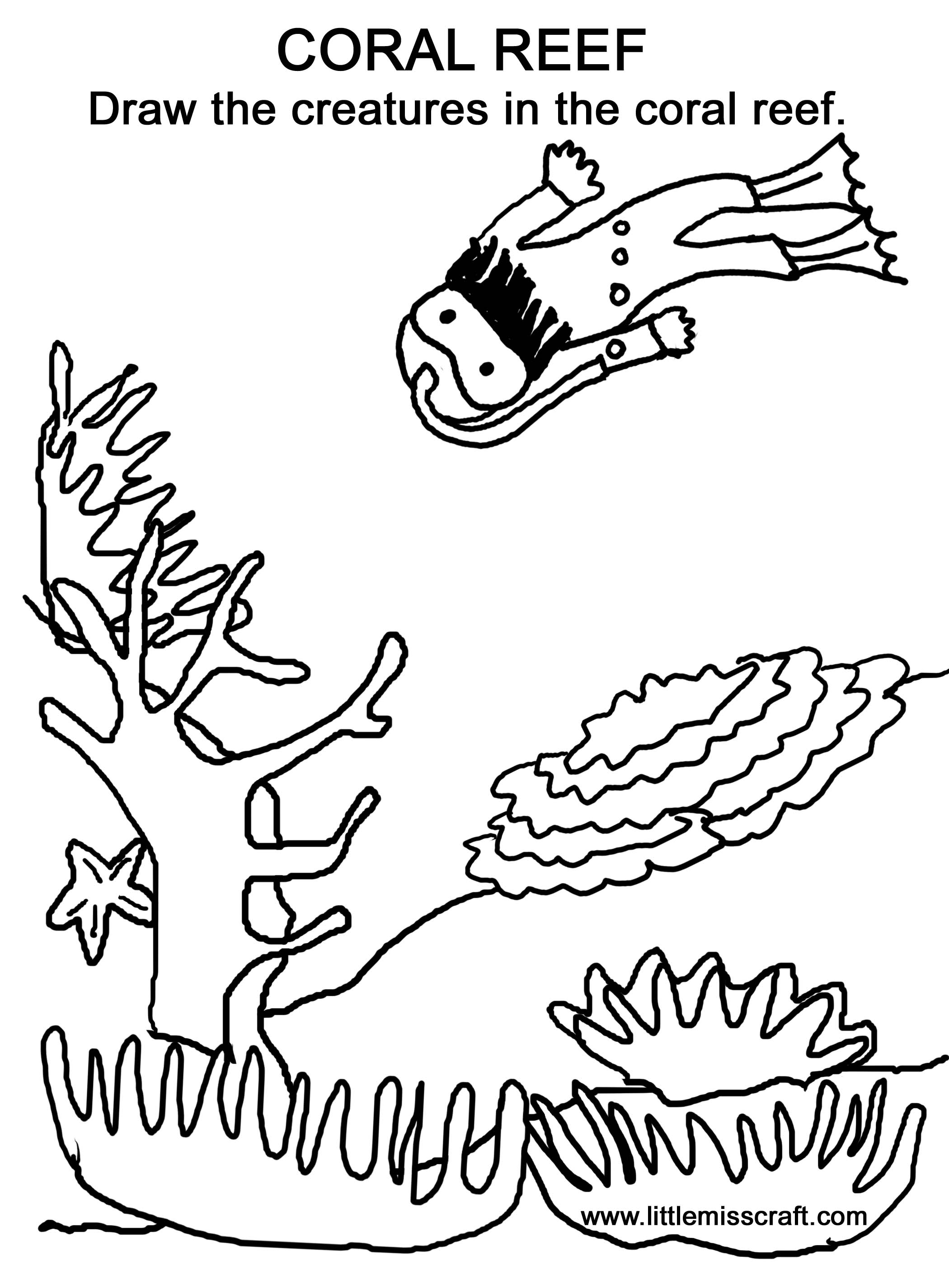 Dibujo para colorear: Coral (Naturaleza) #163009 - Dibujos para Colorear e Imprimir Gratis