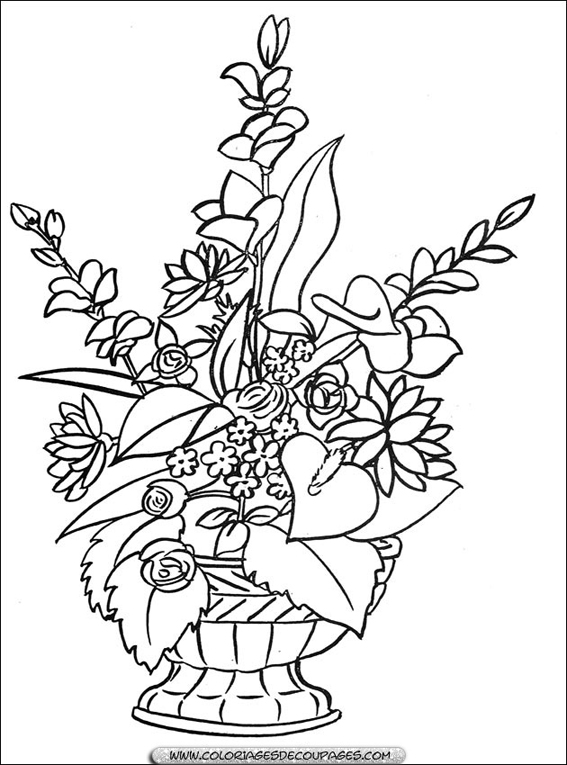 Dibujo para colorear: Flores (Naturaleza) #155024 - Dibujos para Colorear e Imprimir Gratis