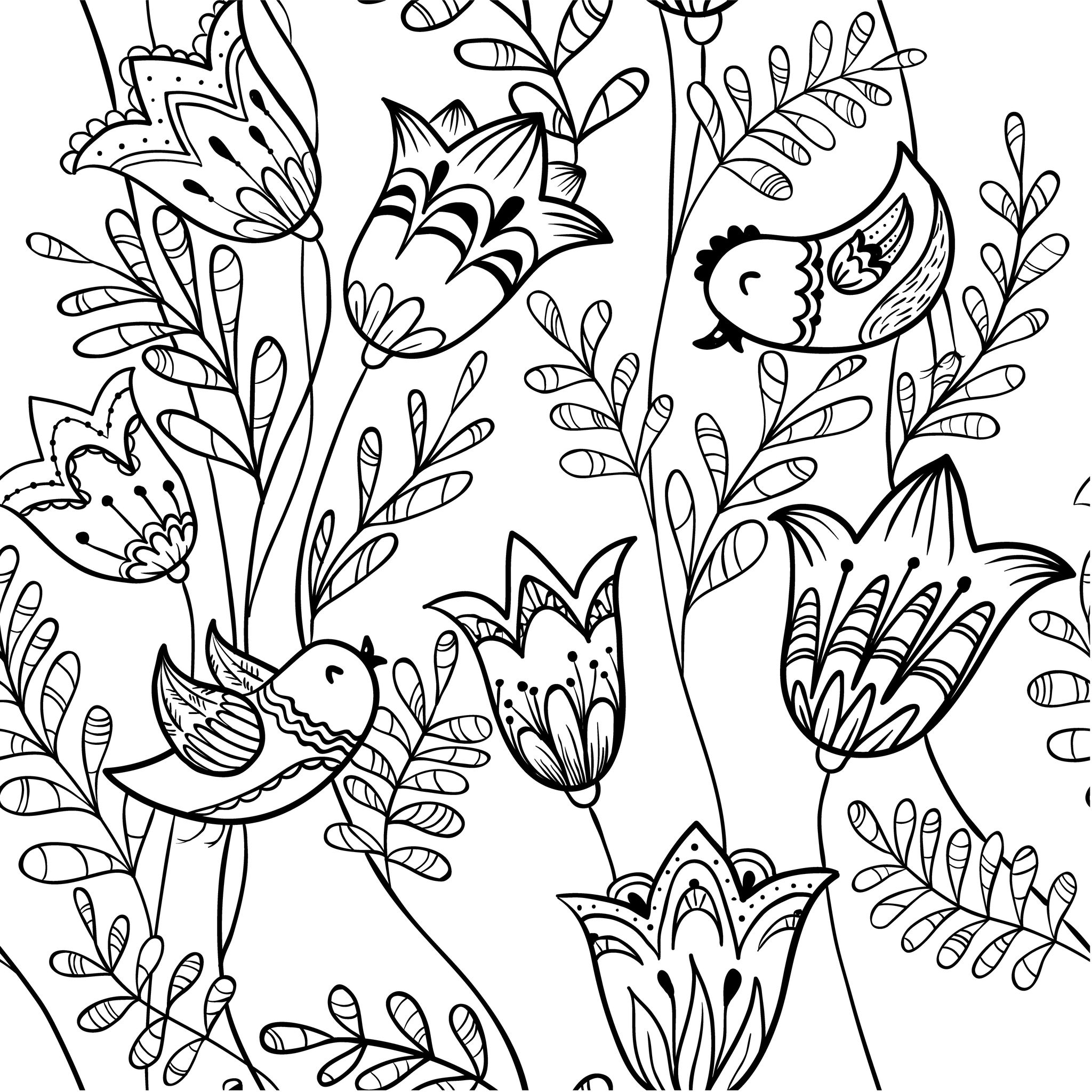 Dibujo para colorear: Flores (Naturaleza) #155053 - Dibujos para Colorear e Imprimir Gratis